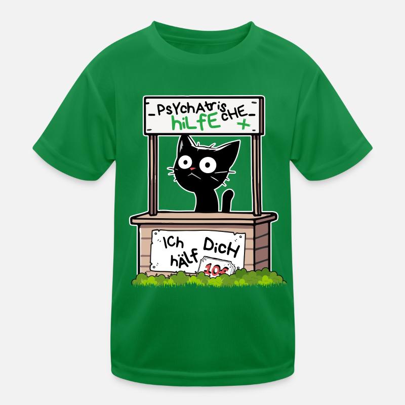 Psychatrische Hilfe IcH hAelf DicH - Lustige Katze Kinder Funktions-T-Shirt