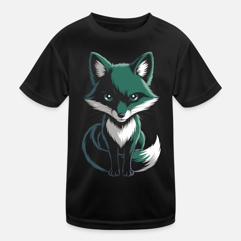 Mysterious fox for animal fans Kids Functional T-Shirt