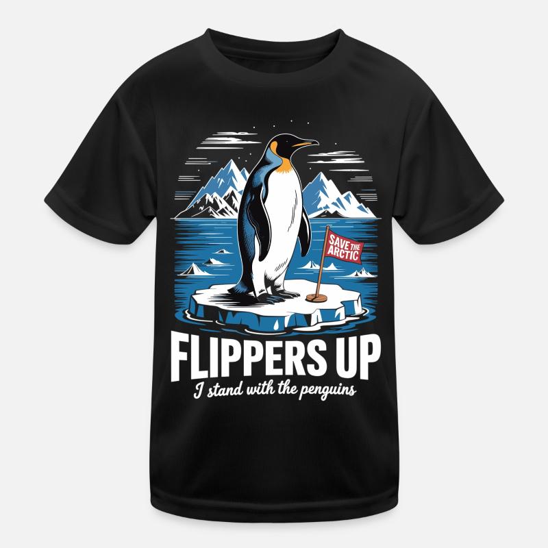 Pinguin Protest – Save the Arctic Kinder Funktions-T-Shirt