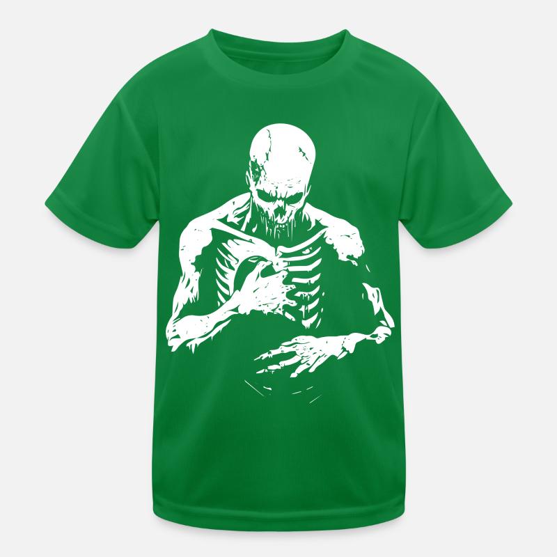 Zerfallender Zombie greift in Brustkorb Kinder Funktions-T-Shirt