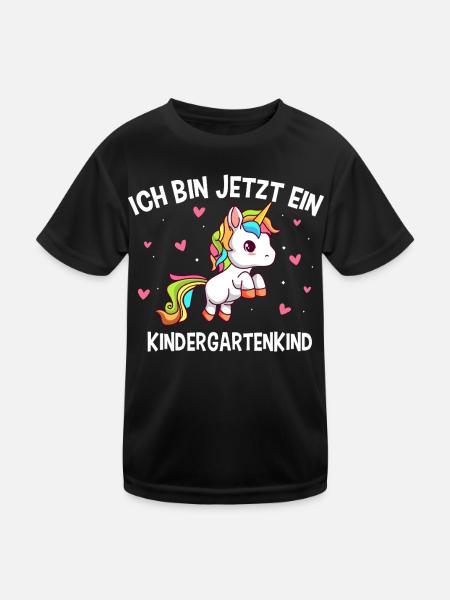 I'm a kindergarten kid Unicorn now - Kids Functional T-Shirt - black - Front