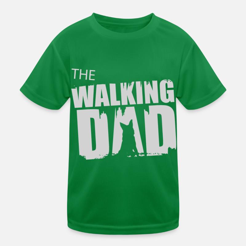 German Shepherd Walking Dad Gift Idea Father Gassi Kids Functional T-Shirt
