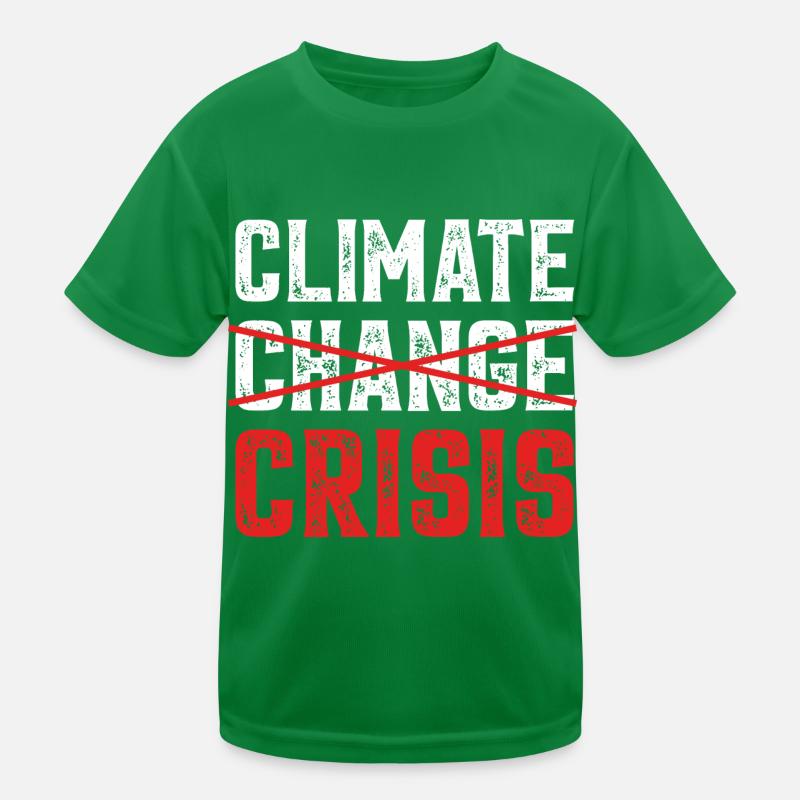 Climate Change Crises Kids Functional T-Shirt