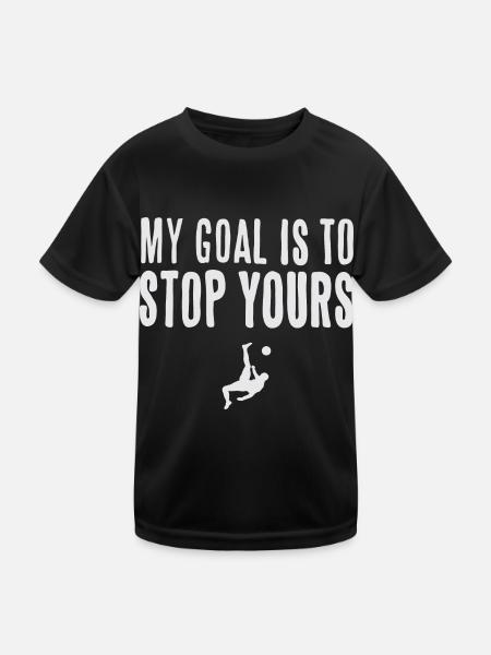 Abwehrspieler und Abwehrchef Fußball - Kinder Funktions-T-Shirt - Schwarz - Vorne