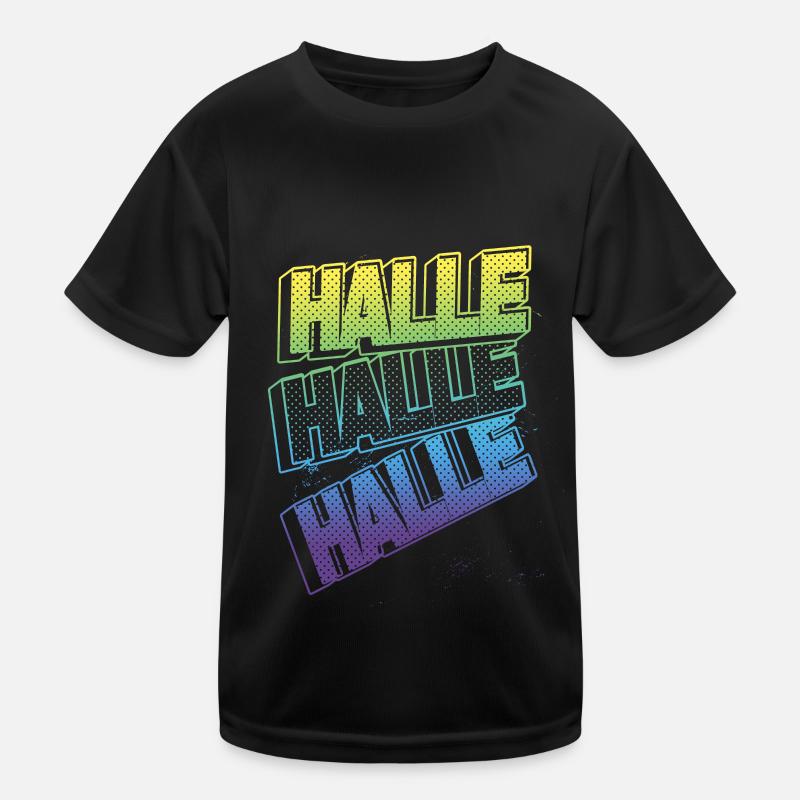 Hall Germany City Font Skyline Home Kids Functional T-Shirt