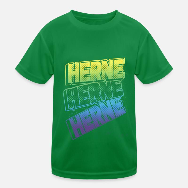 Herne Germany City Font Skyline Home Kids Functional T-Shirt