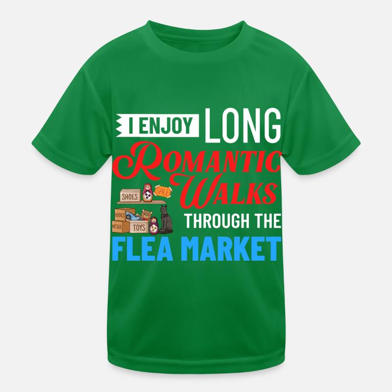 Marché aux puces Marché aux puces Marché d’articles drôles T-shirt sport Enfant