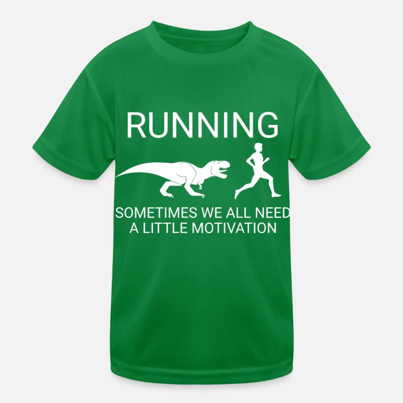 Running Dinosaurier Design Kinder Funktions-T-Shirt