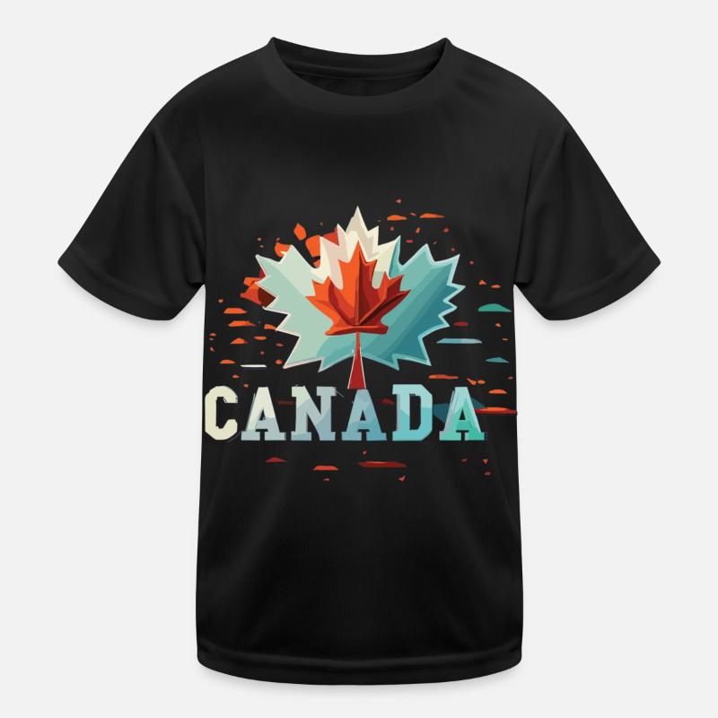 Canada in Red and White Kinder Funktions-T-Shirt