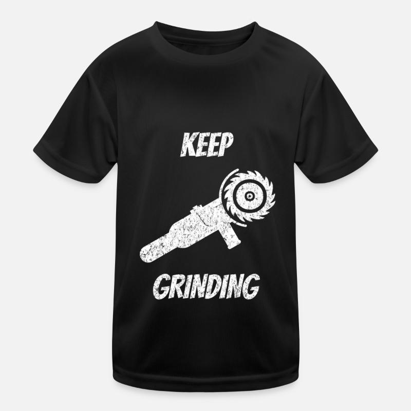 Keep Grinding - Kids Functional T-Shirt - black