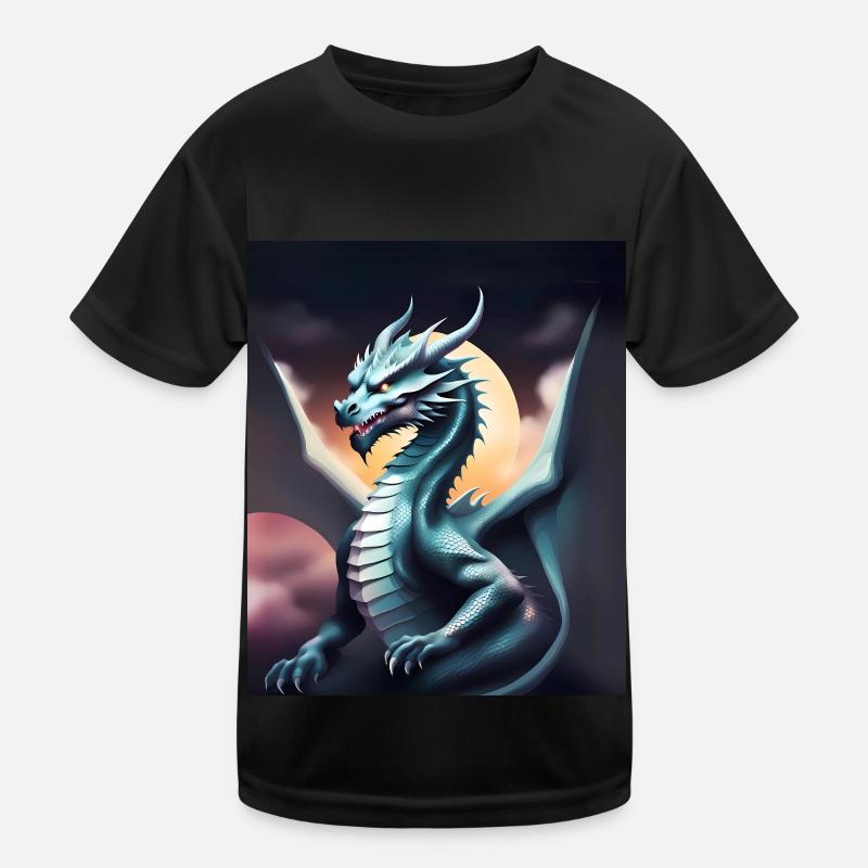 Dragon gris T-shirt sport Enfant