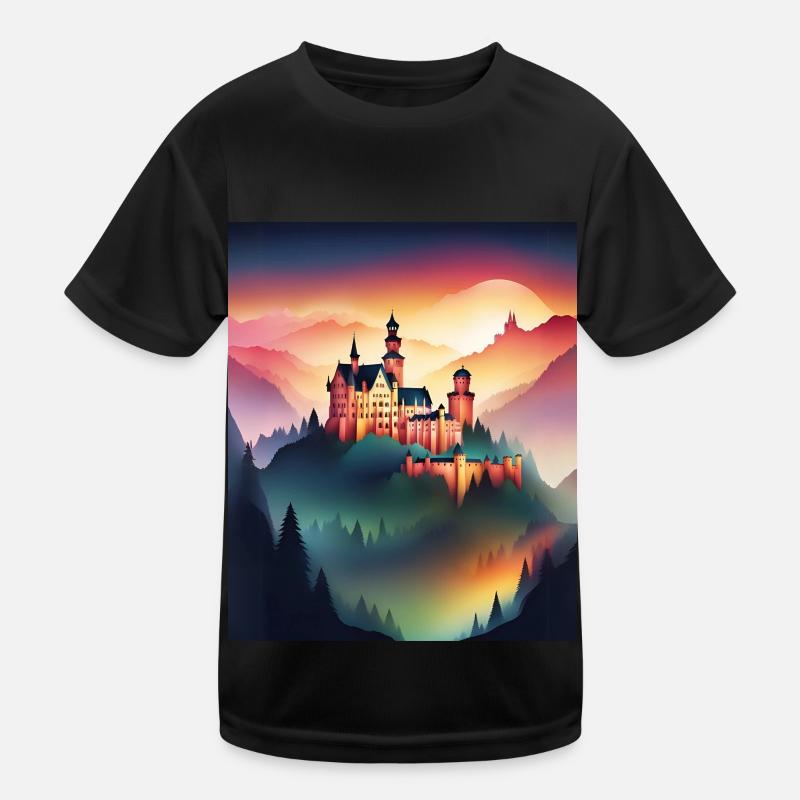 Wunderschöne rumänische Burg Kinder Funktions-T-Shirt