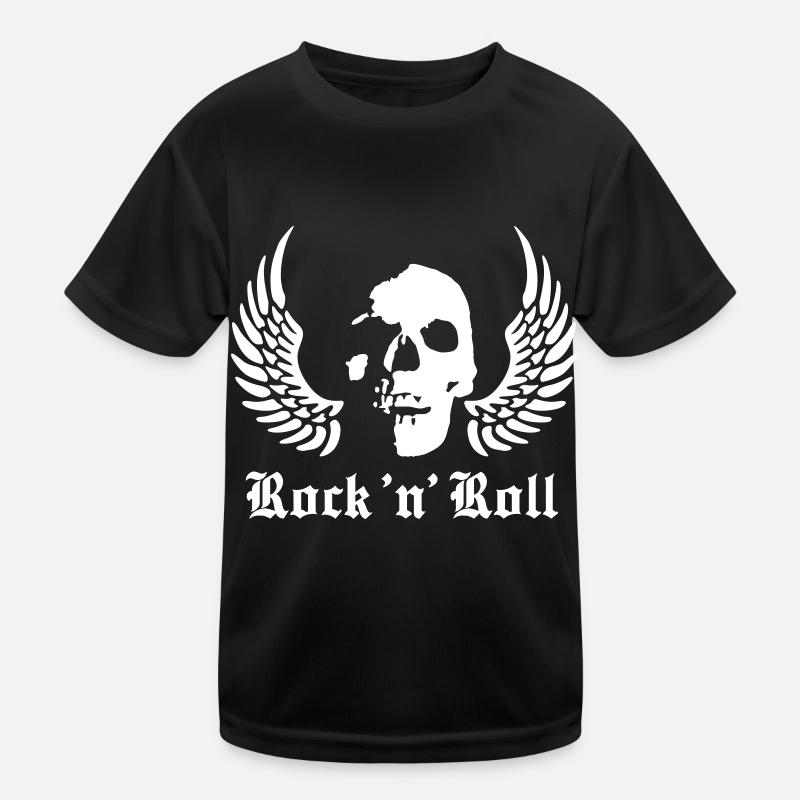 rock_skull_a_1c Kids Functional T-Shirt