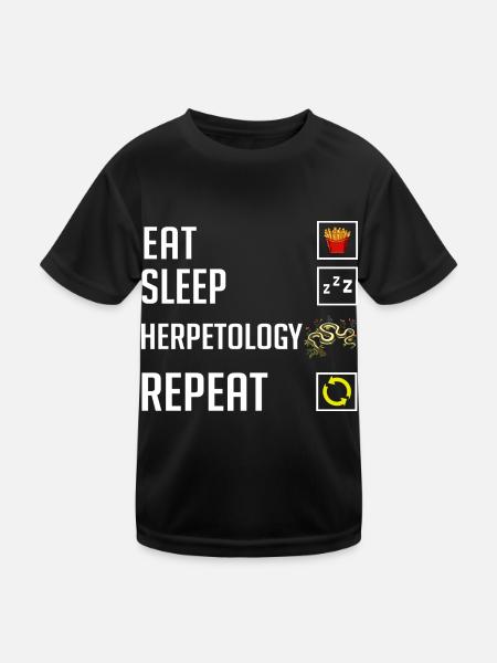 Herpetology Reptiles Herpetologist Lizards - Kids Functional T-Shirt - black - Front