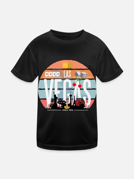 Las Vegas - Kids Functional T-Shirt - black - Front