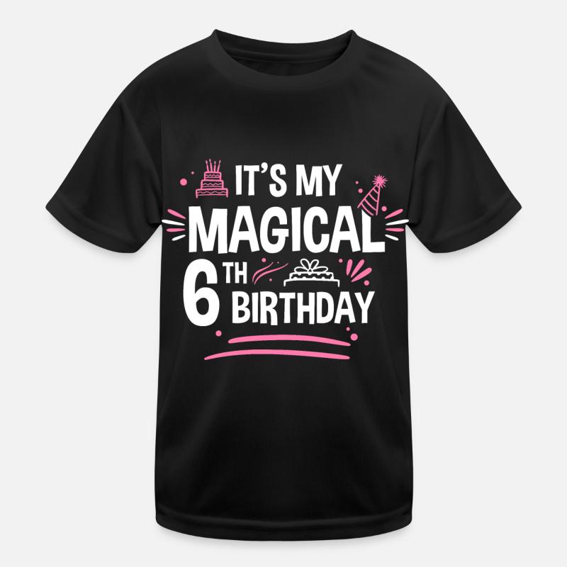 6. Geburtstag 6 Jahre alt Kinder Funktions-T-Shirt