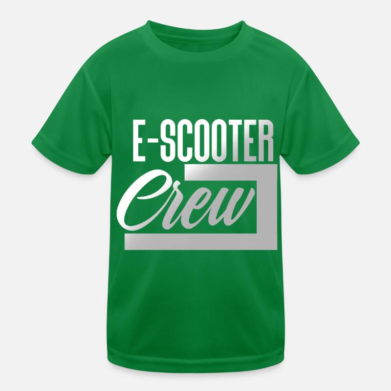 E Scooter Roller Elektroroller Kinder Funktions-T-Shirt