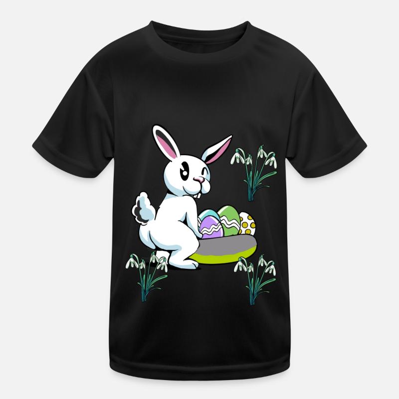 Easter Bunny Easter Nest Eggs Bunny Rabbit Child Kids Functional T-Shirt