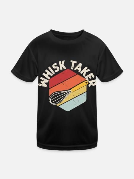 Backen Bäcker Bäckerei - Kinder Funktions-T-Shirt - Schwarz - Vorne