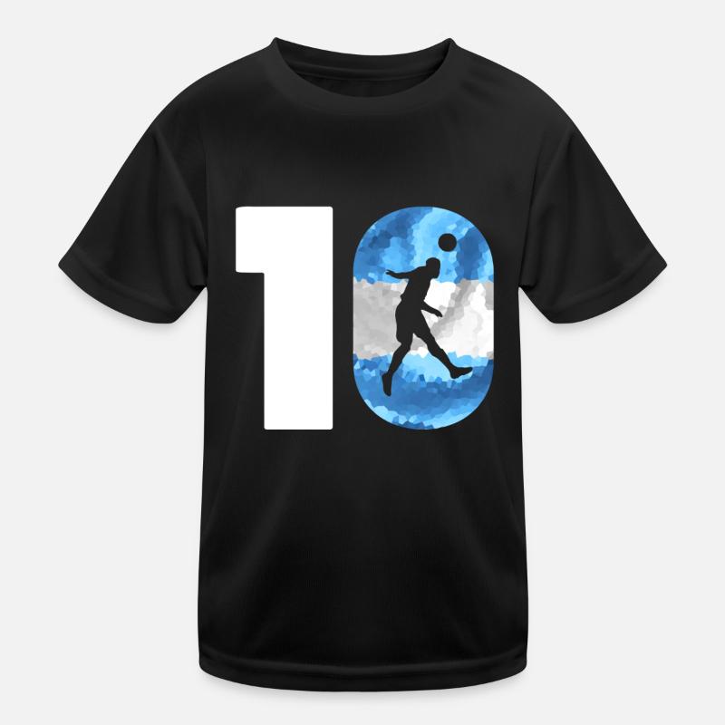 Fussball Spielernummer 10 Argentinien Kinder Funktions-T-Shirt