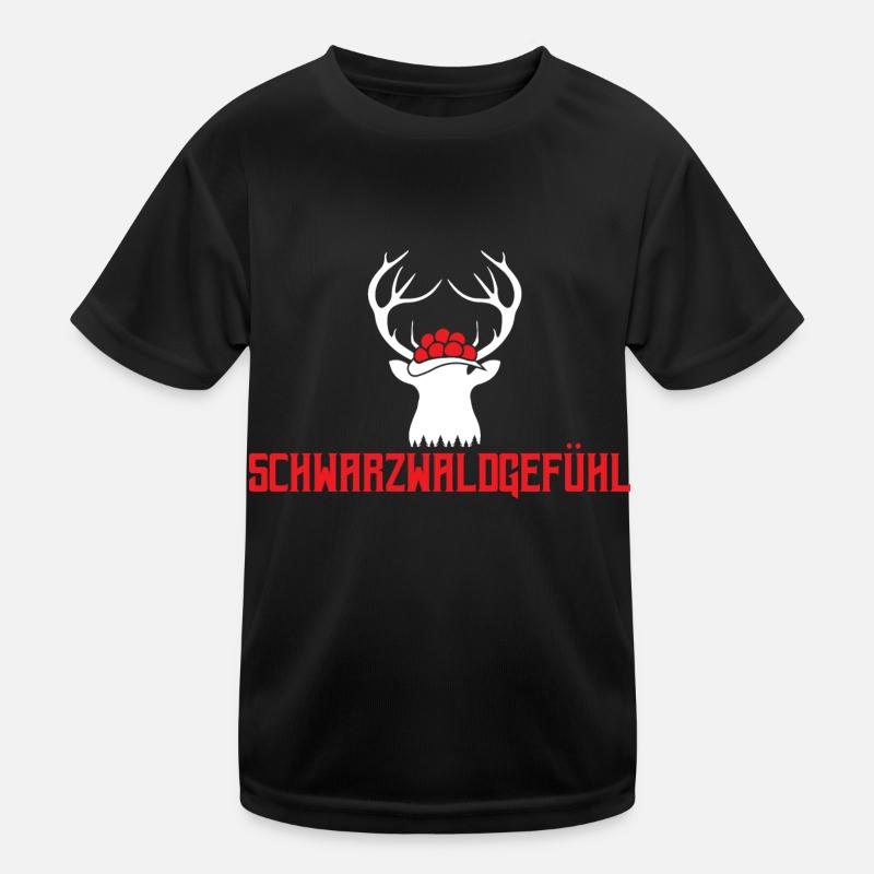 Schwarzwald Gefühl Hirschgeweih Kinder Funktions-T-Shirt
