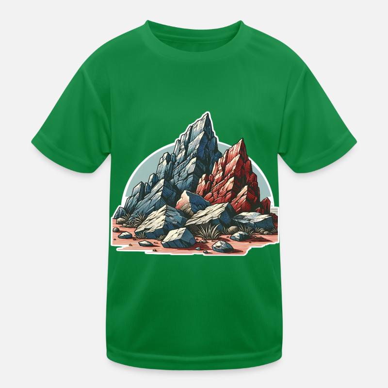 Berge Gestein Kinder Funktions-T-Shirt