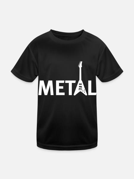 metall - Kids Functional T-Shirt - black - Front