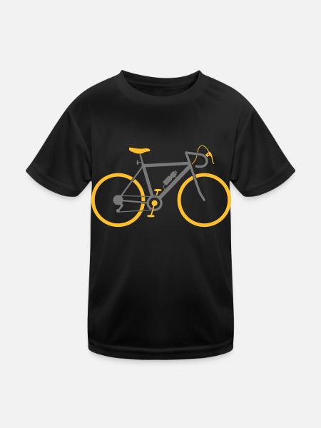 Ein schnelles Rennrad - Kinder Funktions-T-Shirt - Schwarz