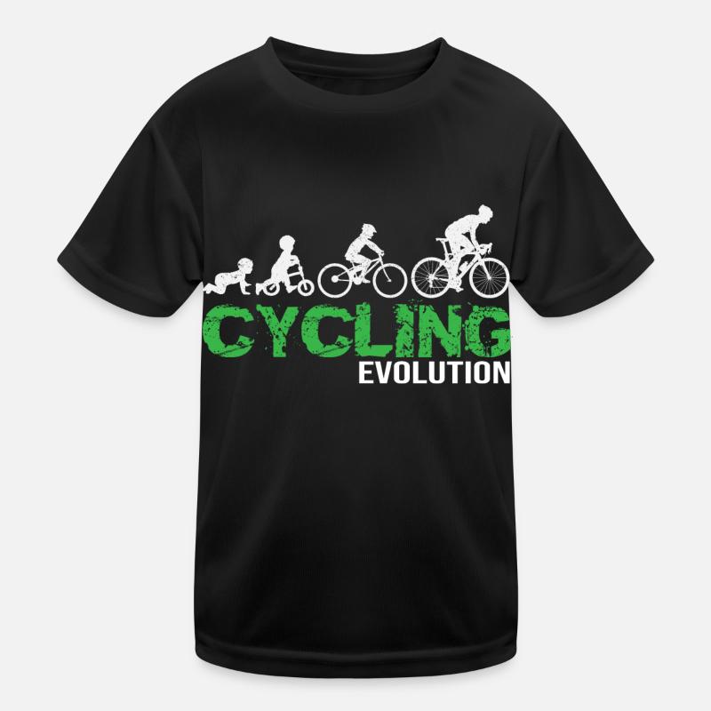 Cycling Evolution Bike Entwicklung Radfahrer Kinder Funktions-T-Shirt