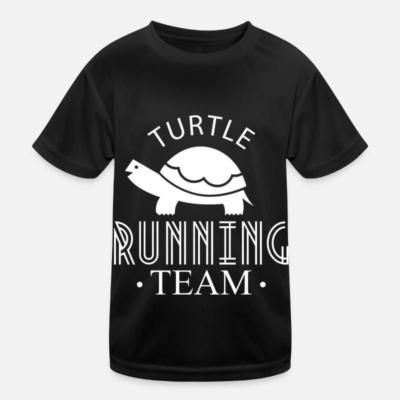 Turtle Running Team Runner Jogging Running Jogger Kids Functional T-Shirt