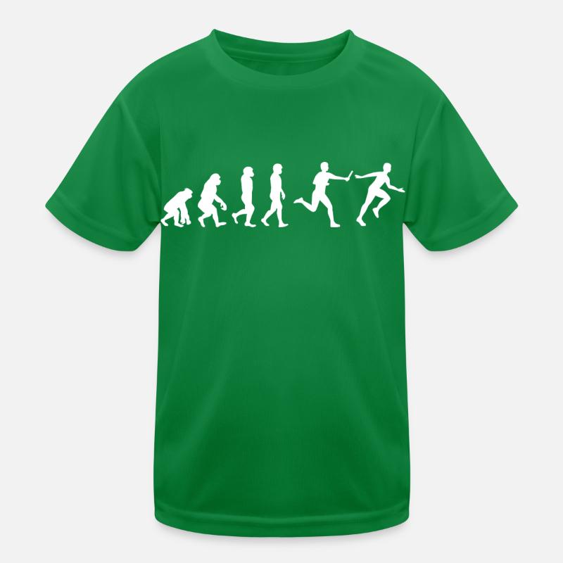 Relay race run athlete track & field Evolution Kids Functional T-Shirt