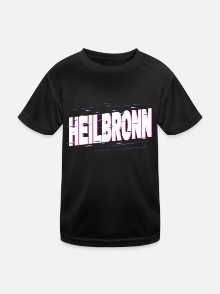 Heilbronn Allemagne Ville Font Home Amour - T-shirt sport Enfant - noir - Devant