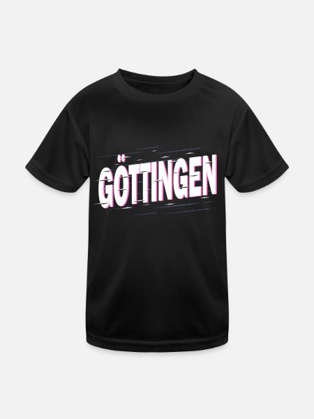 Göttingen Germany City Font Home Love - Kids Functional T-Shirt - black - Front