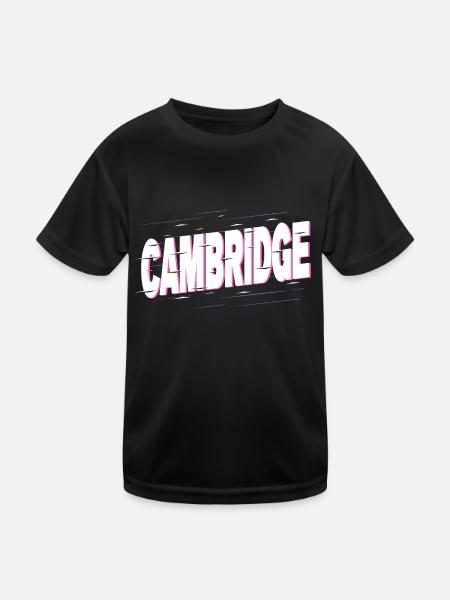 Cambridge England UK Stadt Schrift Heimat Liebe - Kinder Funktions-T-Shirt - Schwarz - Vorne