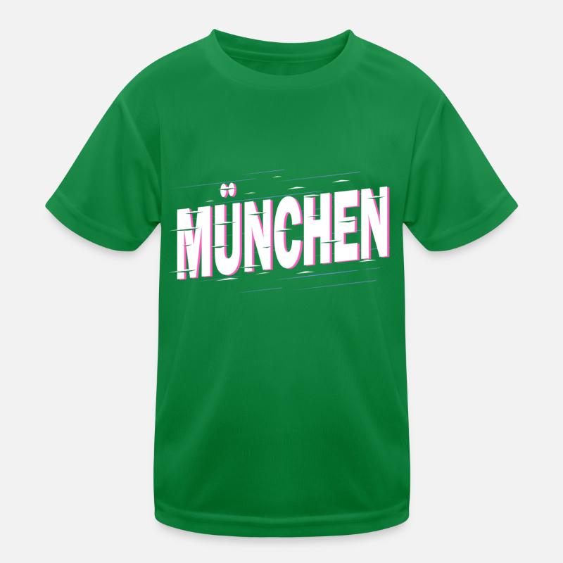 Munich Germany City Font Home Love Kids Functional T-Shirt