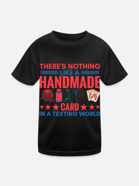 Karten Basteln Künstler Geschenk-Idee - Kinder Funktions-T-Shirt - Schwarz - Vorne