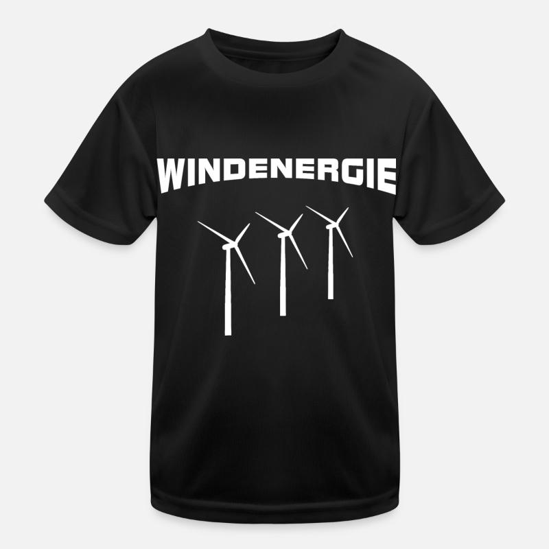 Wind energy Wind turbines Kids Functional T-Shirt