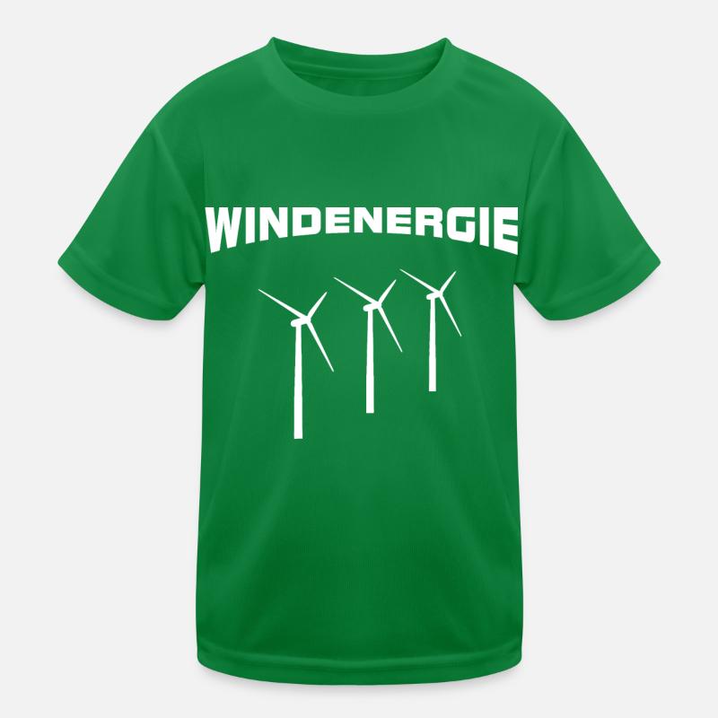Windenergie Windräder Kinder Funktions-T-Shirt