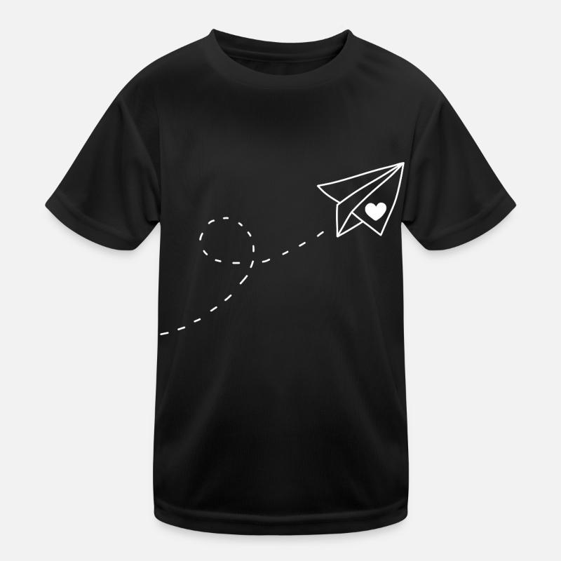 Love Letter Bright Airplane Holiday Warmth Thoughts Kids Functional T-Shirt