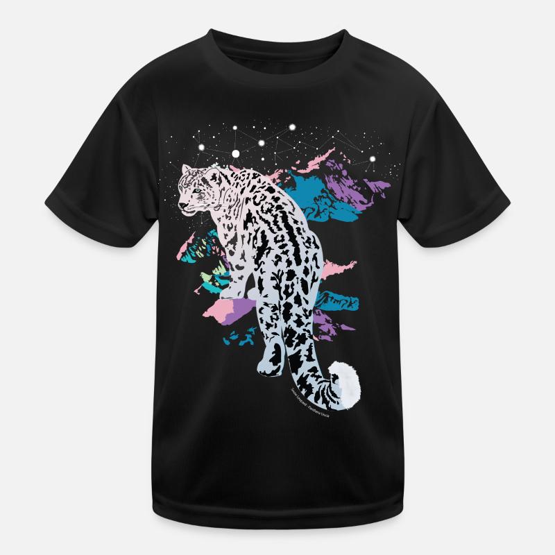 Snow Leopard - Kids Functional T-Shirt - black