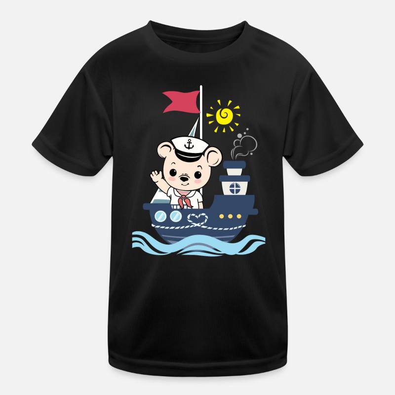 Cute sailor bear Kids Functional T-Shirt