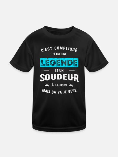 LÉGENDE ET SOUDEUR - T-shirt sport Enfant - noir - Devant