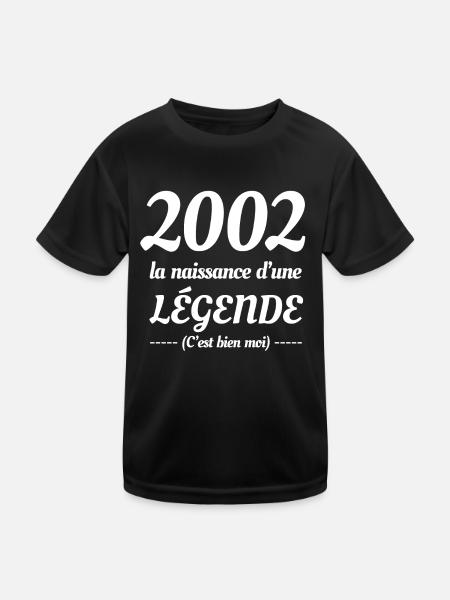 2002 NAISSANCE D’UNE LÉGENDE - T-shirt sport Enfant - noir - Devant
