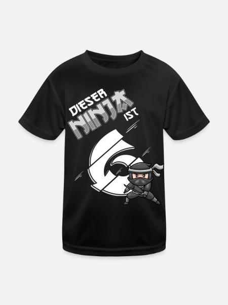 Sechster Geburtstag Junge 6 Jahre Alt - Kinder Funktions-T-Shirt - Schwarz - Vorne