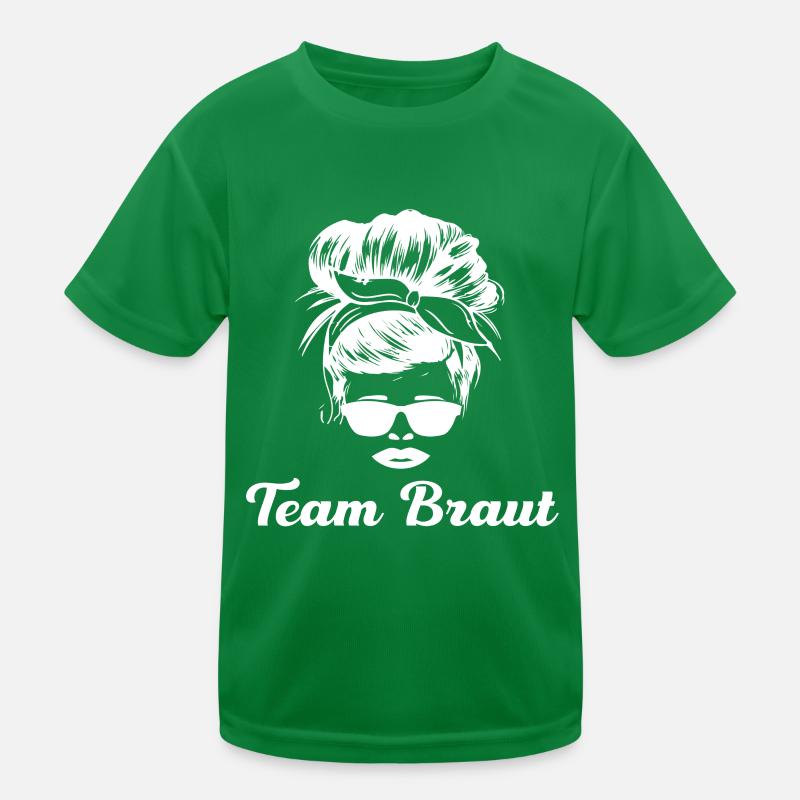 Team Braut Hochzeit Heirat Bräutigam Braut Spruch Kinder Funktions-T-Shirt