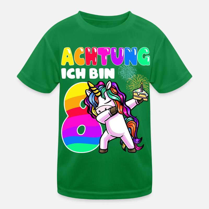 Achter Geburtstag Mädchen 8 Jahre Kinder Funktions-T-Shirt