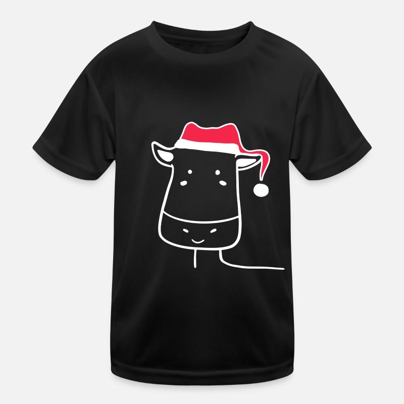 Pferd Weihnachtsmütze Weihnachten Süß Xmax Kinder Funktions-T-Shirt