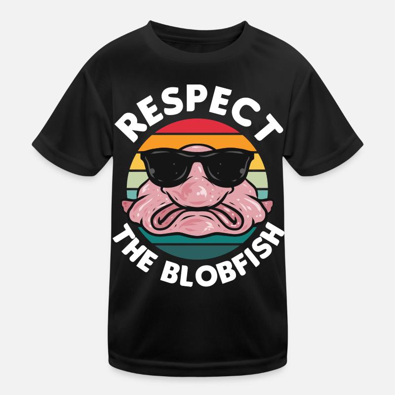 Blobfisch Kinder Funktions-T-Shirt