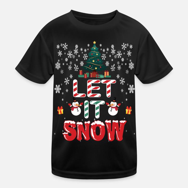 Let It Snow Christmas Snowflake Kinder Funktions-T-Shirt