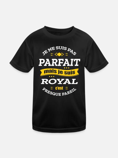 ROYAL PARFAIT - PRENOM ROYAL - T-shirt sport Enfant - noir - Devant